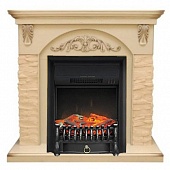 Каминокомплект Royal Flame Bern крупный сланец (слоновая кость)+Fobos FX Black